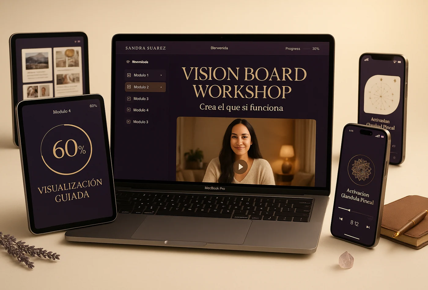 Vision Board Workshop · Sandra Suárez — taller online completo