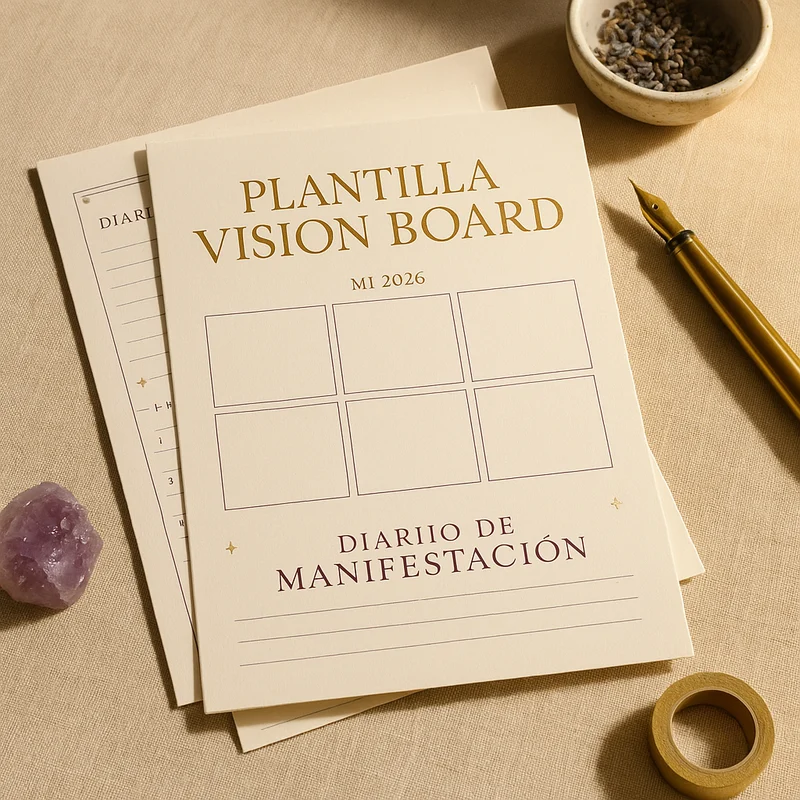 Plantilla Vision Board imprimible